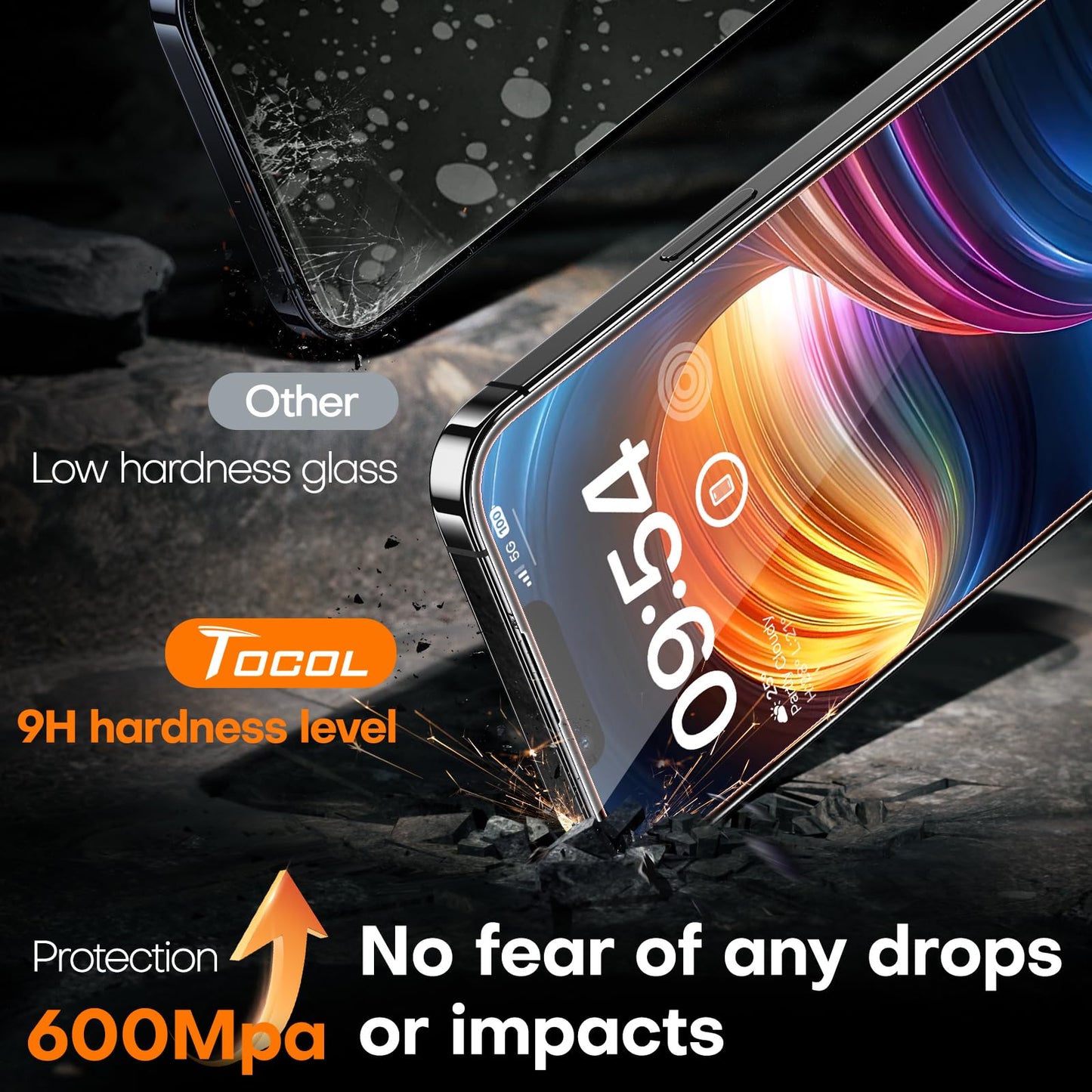 TOCOL iPhone 17 Pro Max Screen Protector 6.9 Inch Glass