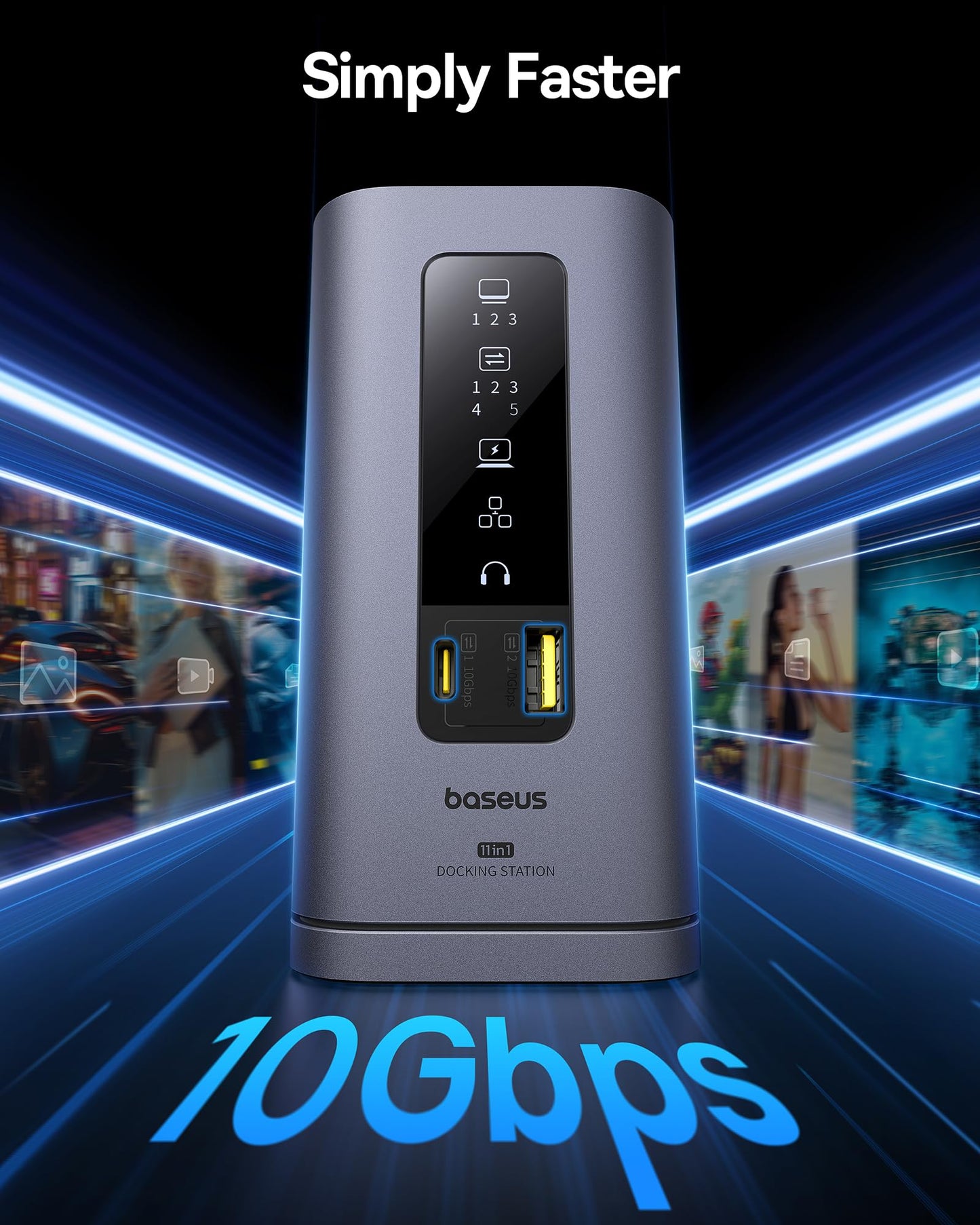 Baseus Spacemate 11 In 1 Docking Station 4K HDMI DP USB C