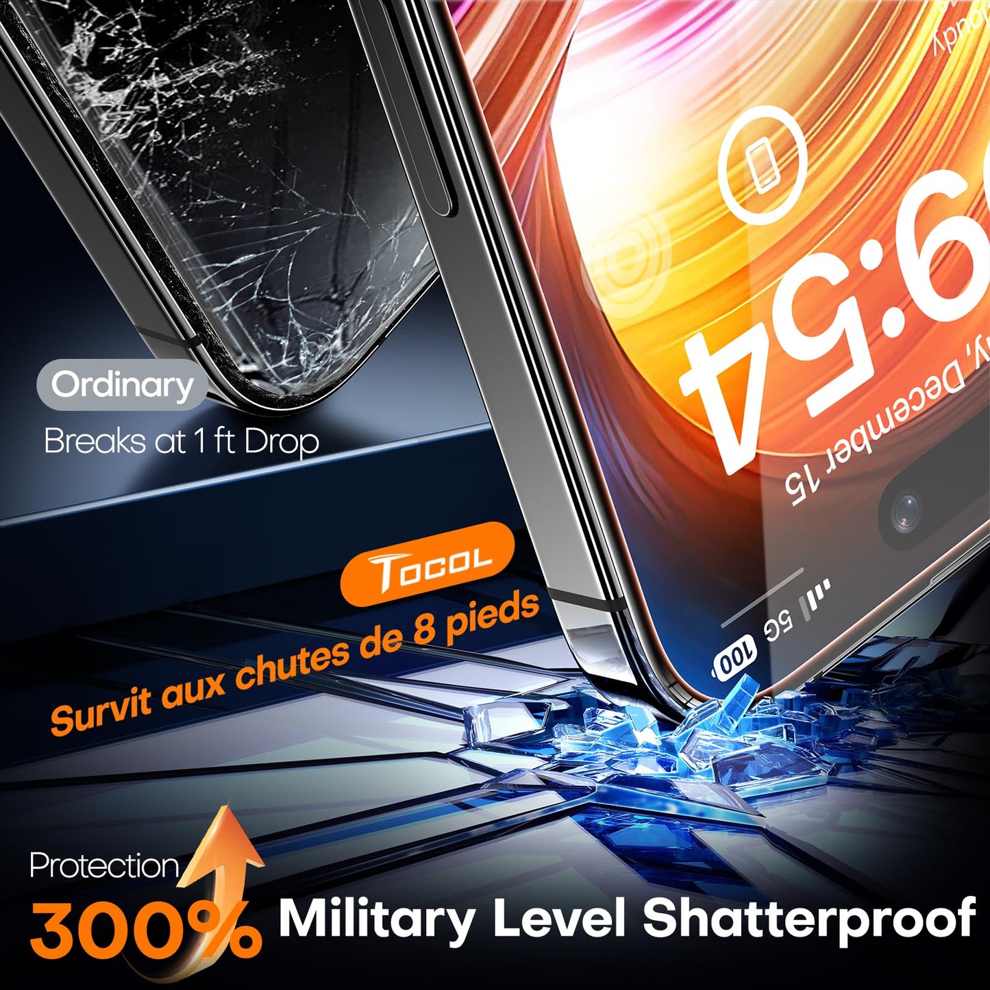 TOCOL iPhone 17 Pro Max Screen Protector 6.9 Inch Glass