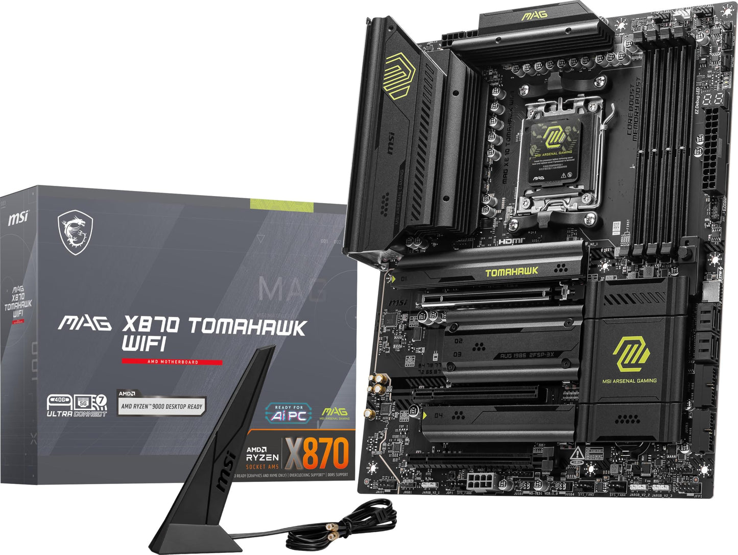 MSI MAG X870 Tomahawk WiFi Gaming Motherboard for AMD Ryzen