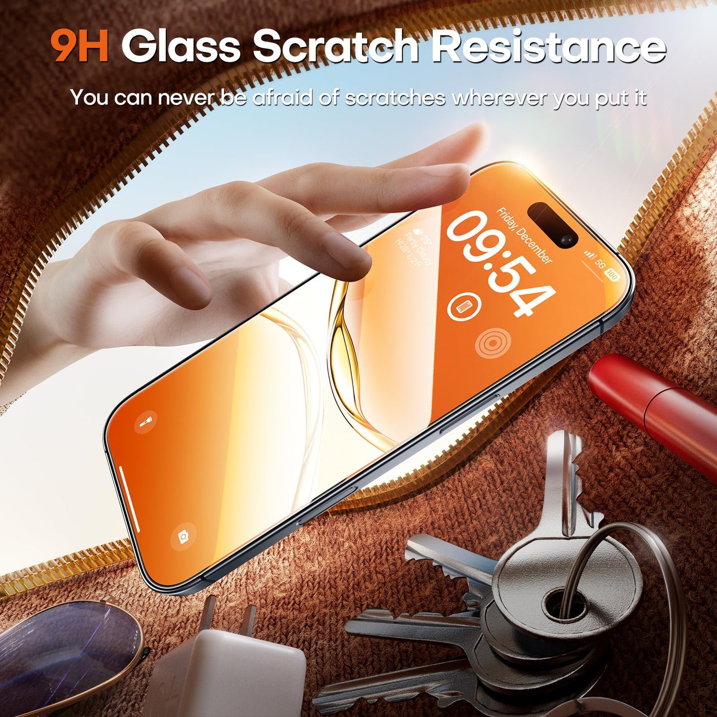TOCOL iPhone 17 Pro Max Screen Protector 6.9 Inch Glass