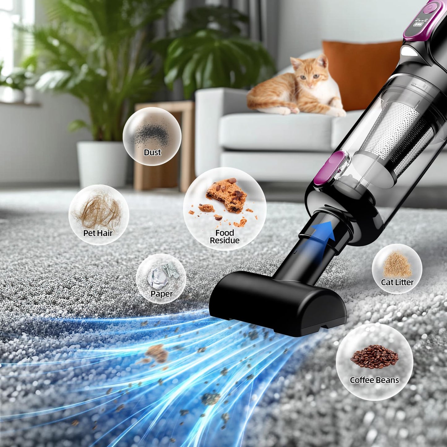 Cordless Car Vacuum 18000Pa 2 In 1 Vacuum And Air Duster