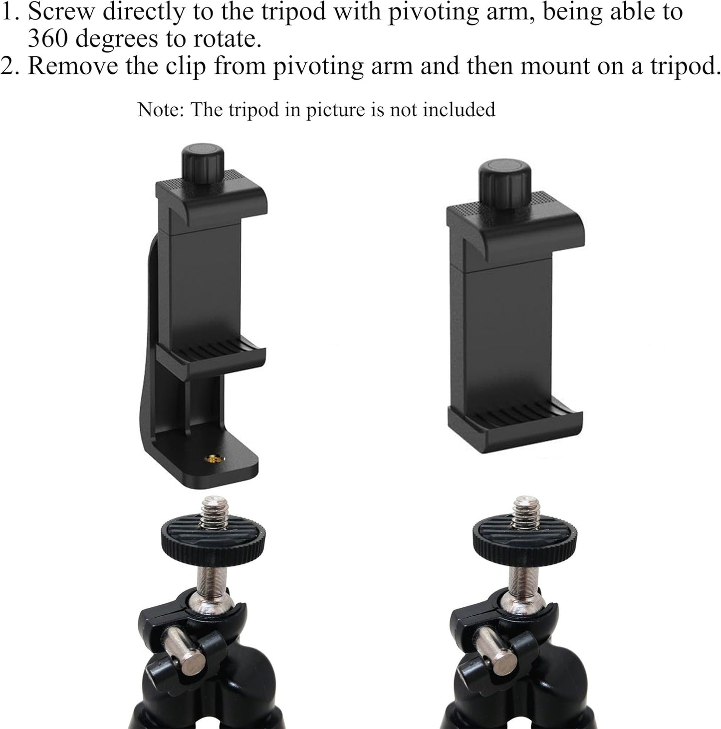 Ailun Phone Tripod Mount Adapter With Quarter Inch Screw
