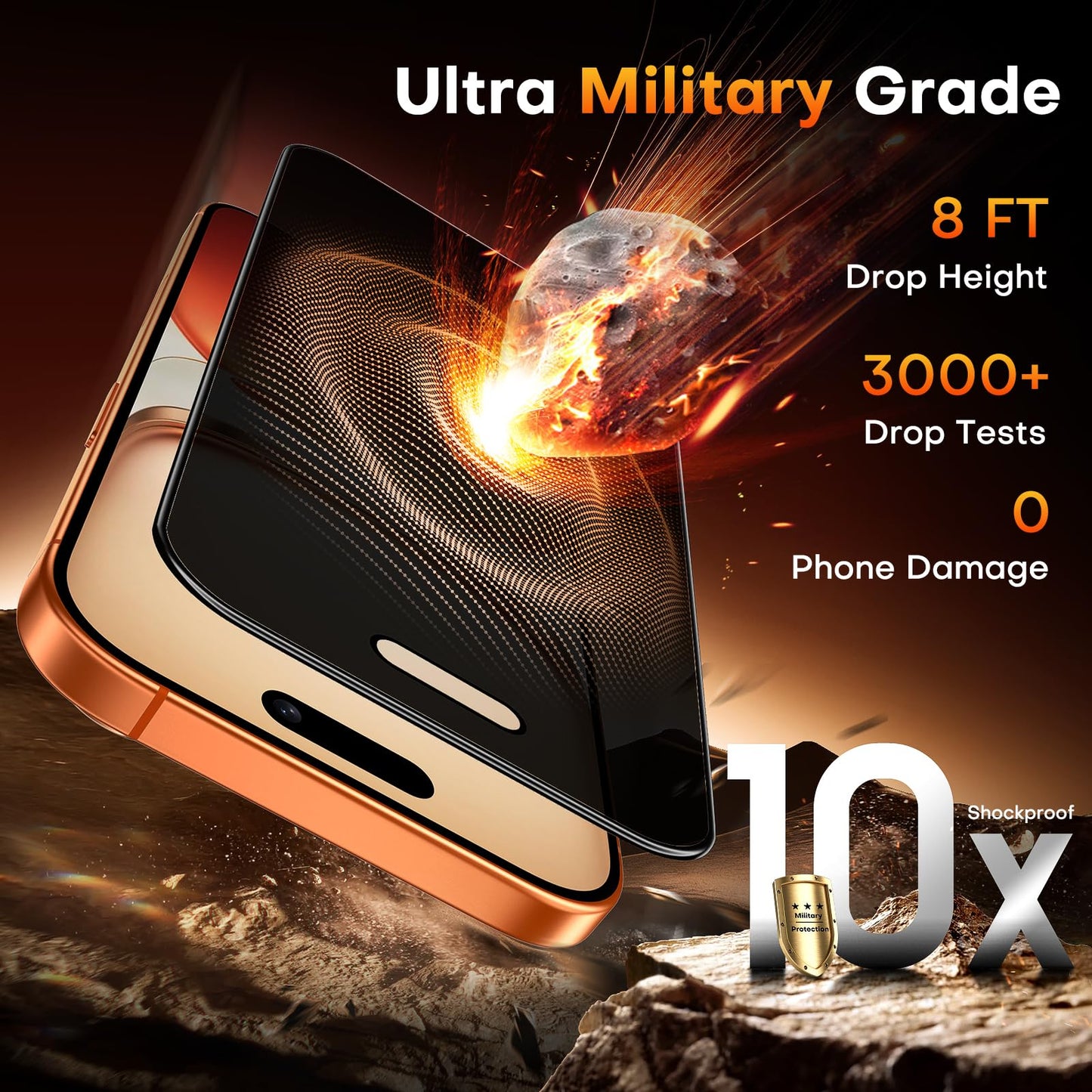 TOCOL iPhone 17 Pro Max Screen Protector 6.9 Inch Glass
