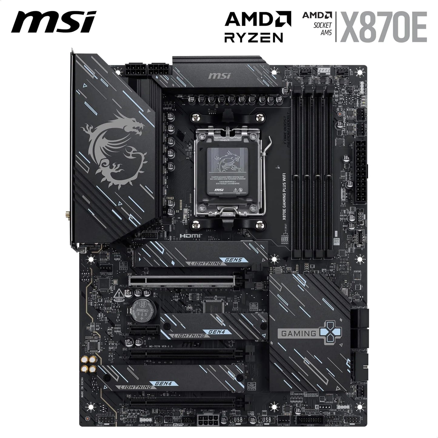 MSI MAG X870 Tomahawk WiFi Gaming Motherboard for AMD Ryzen