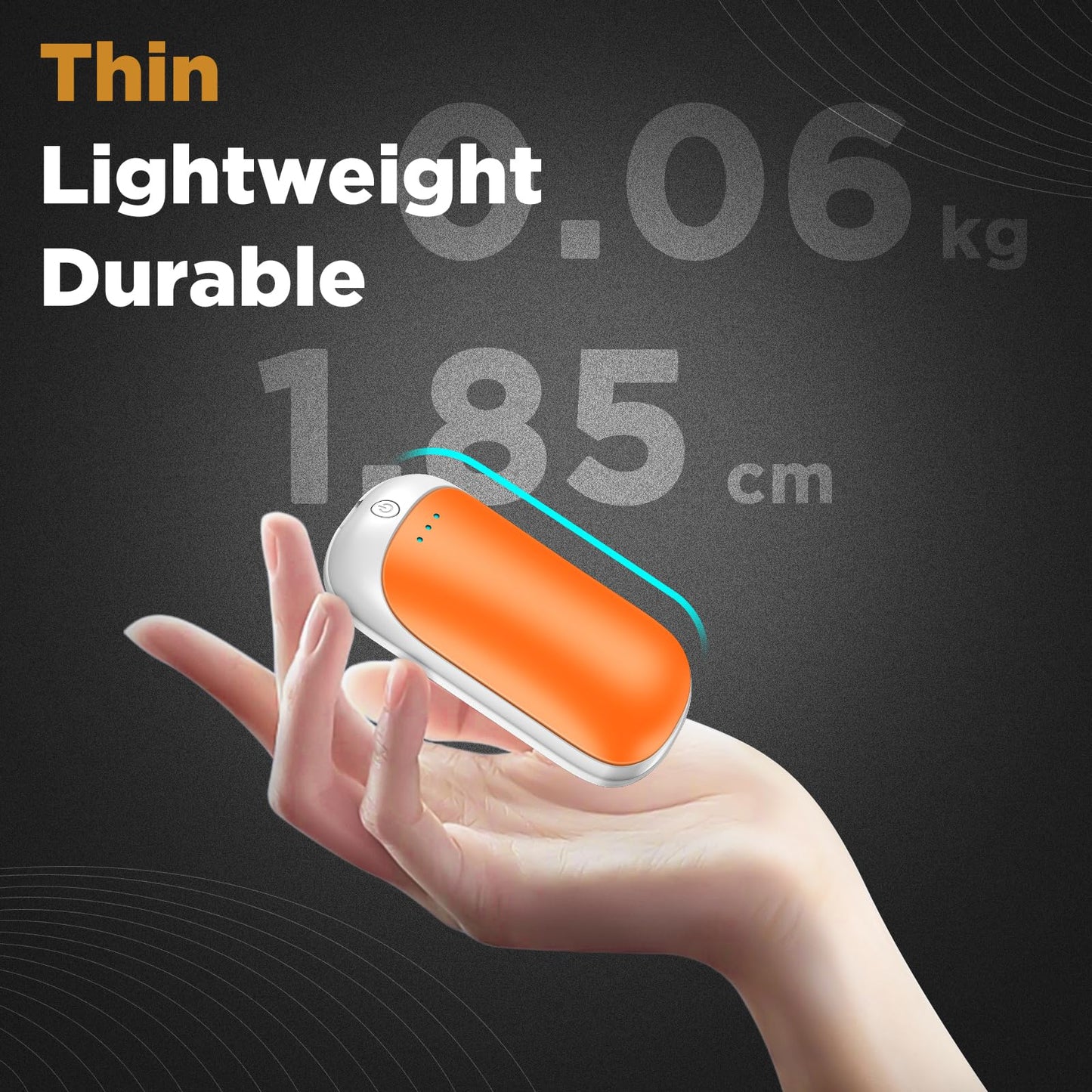 2 Pack Rechargeable Hand Warmers USB Portable 2 In 1