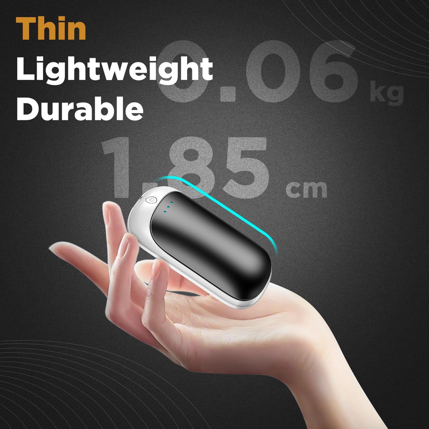2 Pack Rechargeable Hand Warmers USB Portable 2 In 1