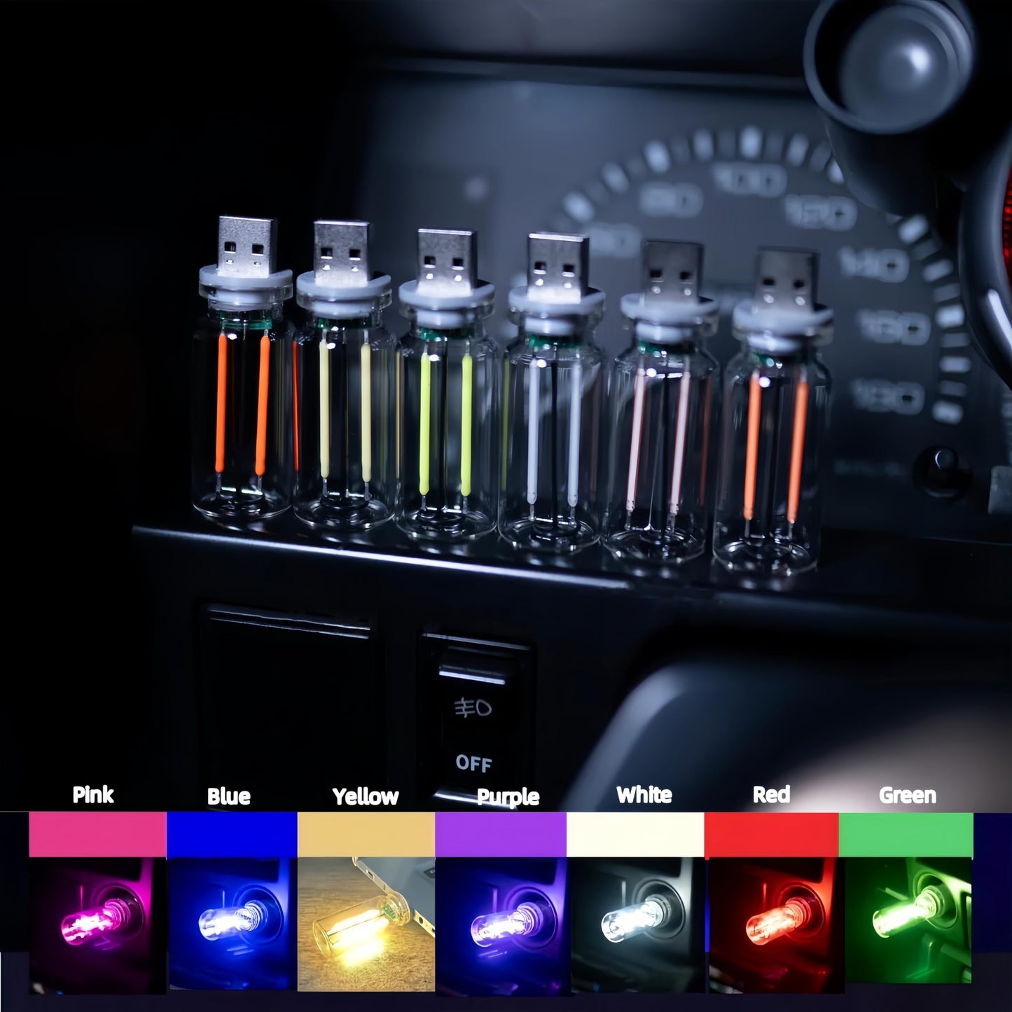 Retro Car Lamp Touch USB LED Night Light Ambient Decor Desk