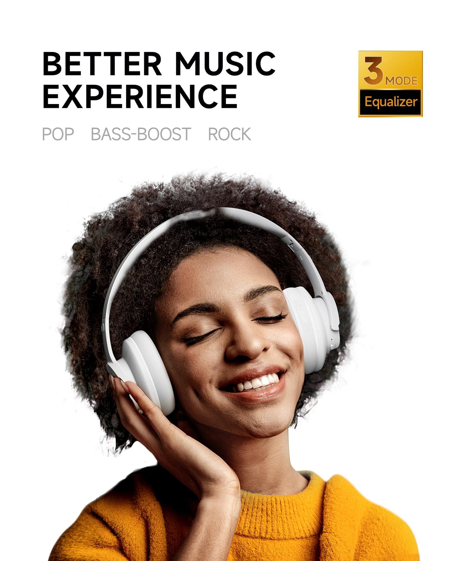 Picun B8 Bluetooth Headphones 120H Playtime With 3 EQ Modes