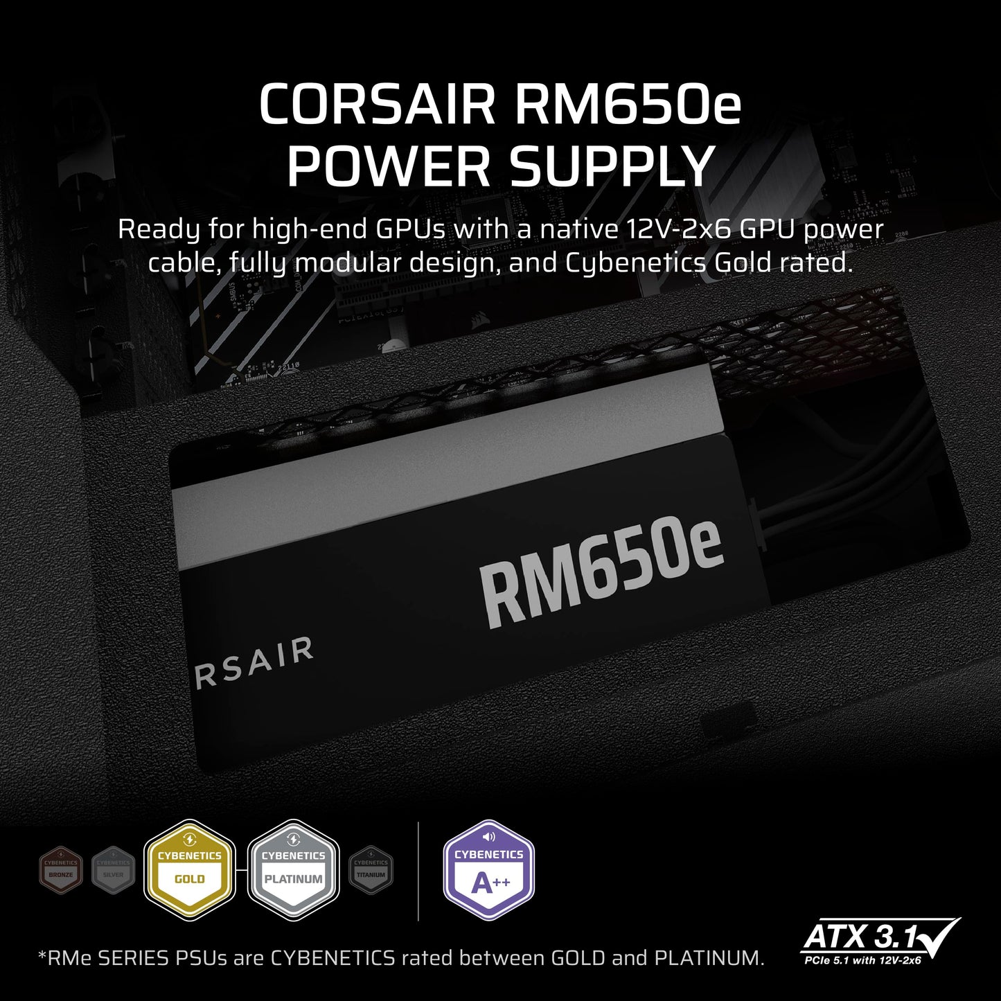 Corsair RM650e Fully Modular Low Noise Power Supply