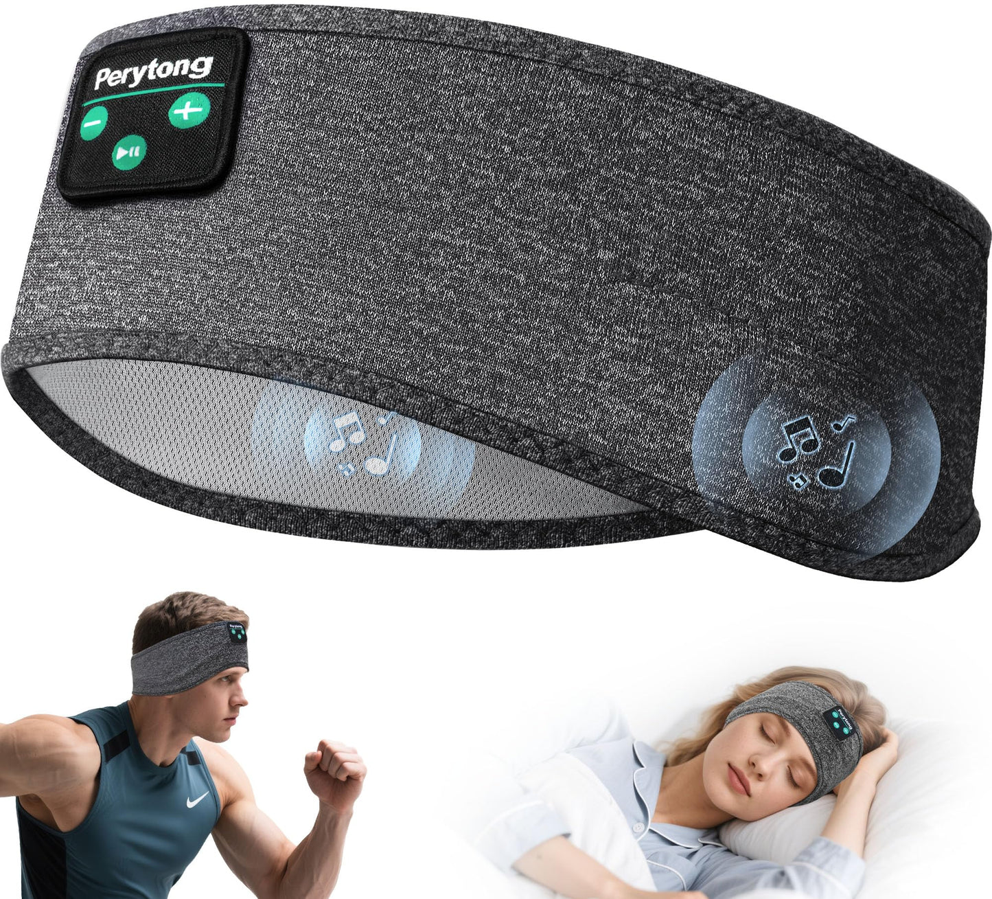 Perytong Sleep Headphones Wireless Bluetooth Headband