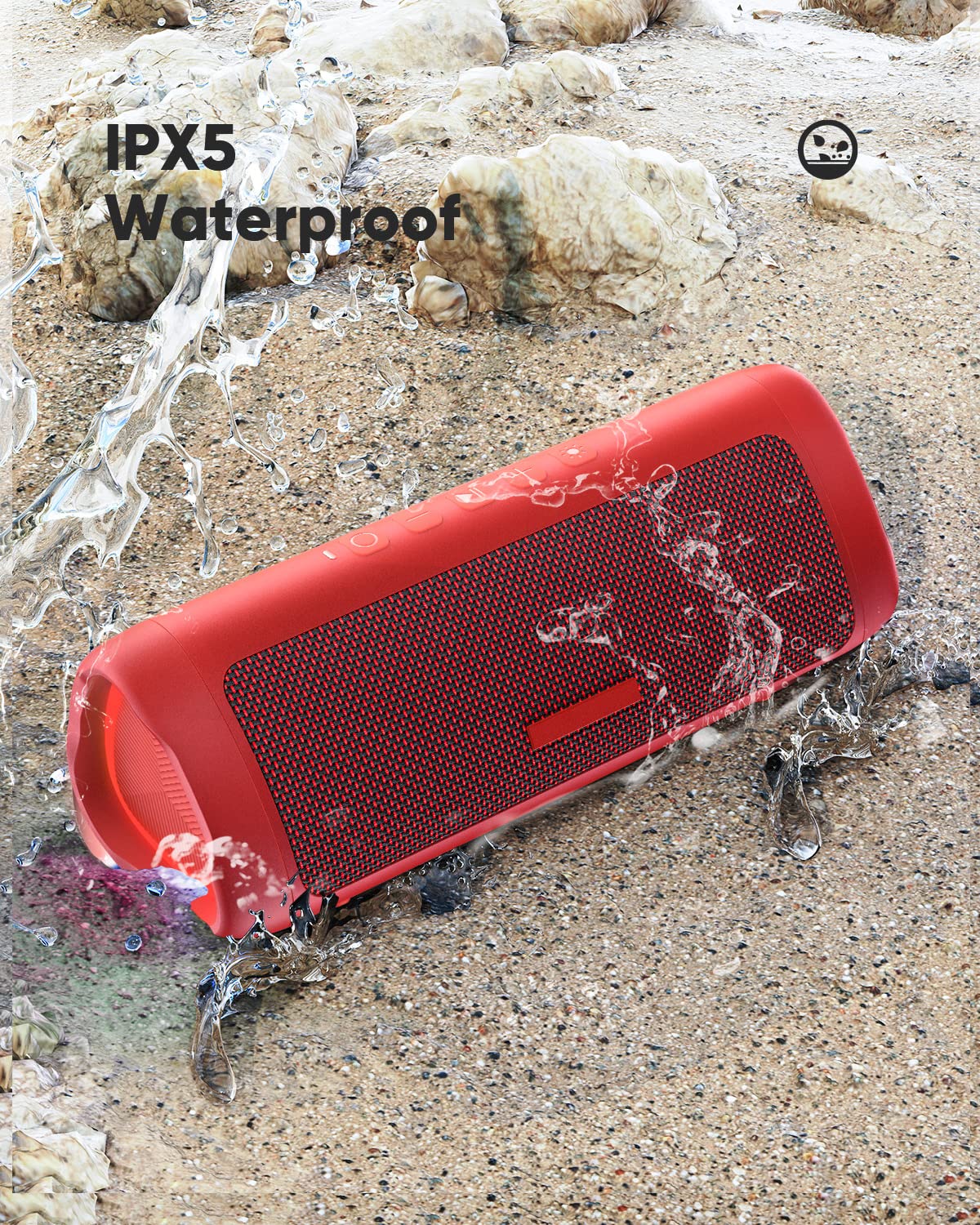 Bluetooth Speaker TWS Pair IPX5 Waterproof Portable 20H