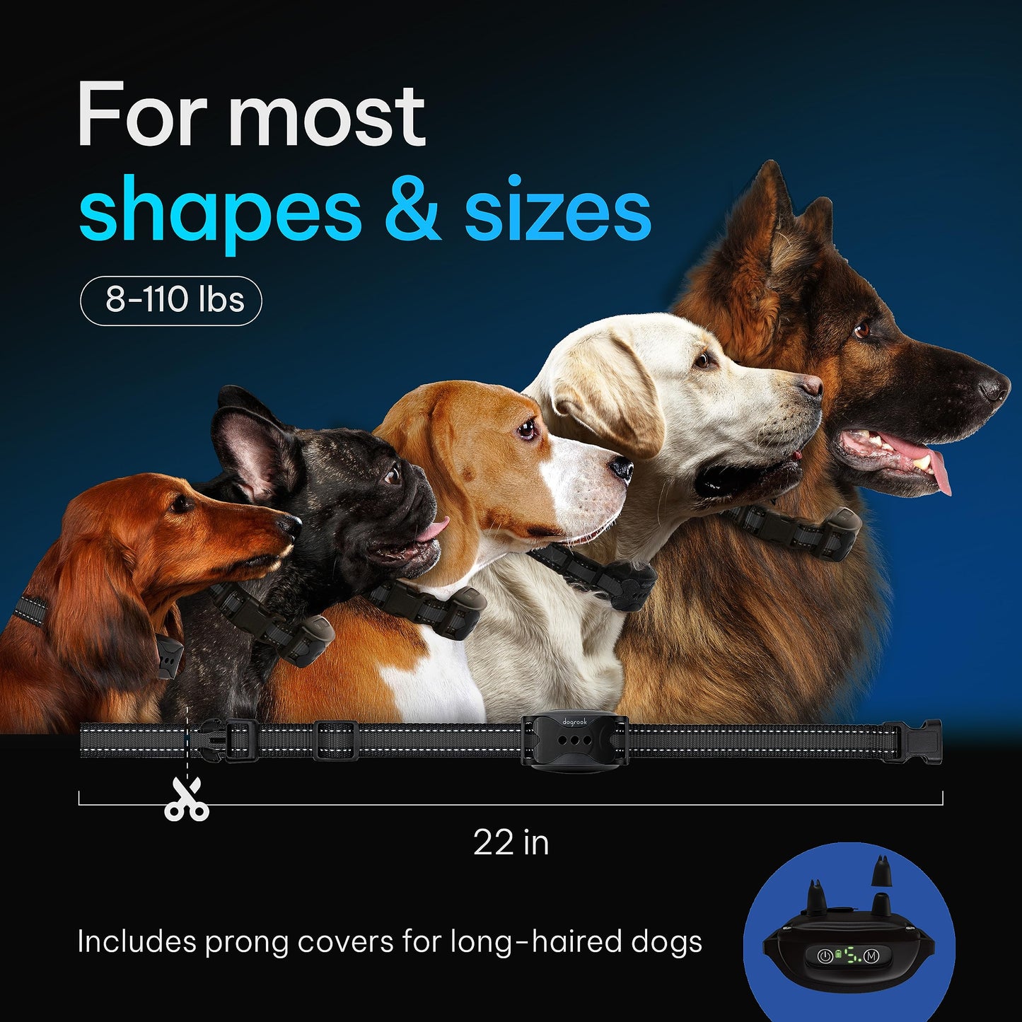 Rechargeable Dog Bark Collar with Beep and Vibration