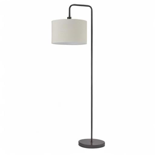 Brass Floor Lamp with White Shade for Modern Decor