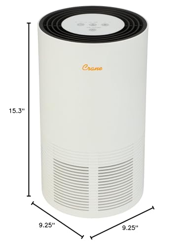 Crane HEPA Air Purifier with UV Lamp for Clean Air
