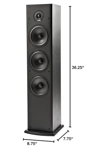 Polk Audio T15 Bookshelf Speakers with Deep Bass Sound