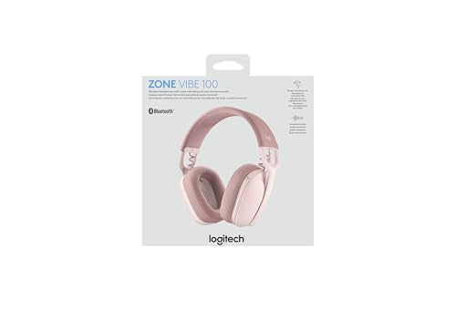 Logitech Zone Vibe 100 Wireless Headphones with Noise Canceling Microphone