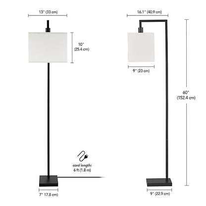 Modern 58 Inch Floor Lamp with Geometric Design