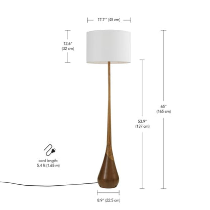 Modern 70 Inch Floor Lamp with Soft White Shade