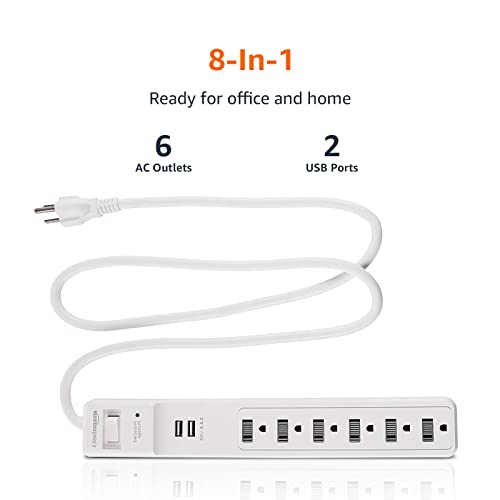 Amazon Basics Surge Protector Power Strip With USB Ports