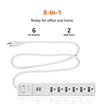 Amazon Basics Surge Protector Power Strip With USB Ports