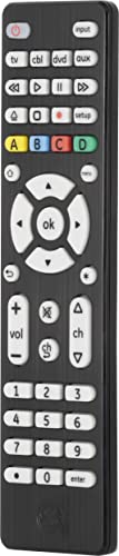GE Universal Remote Control for 4 Devices Easy Setup