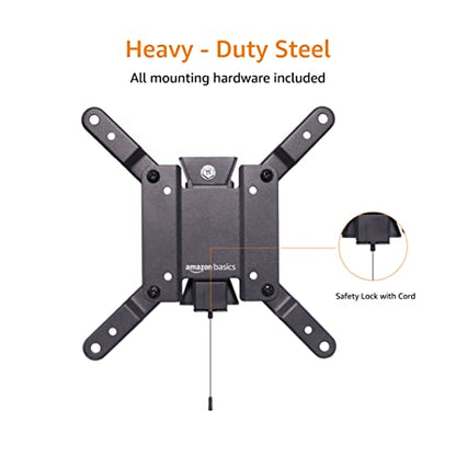 Amazon Basics Full Motion Wall Mount for 26 to 55 TVs Black