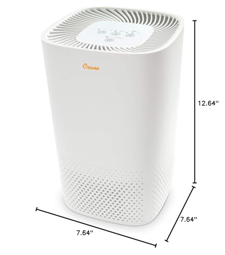 Crane HEPA Air Purifier with UV Lamp for Clean Air