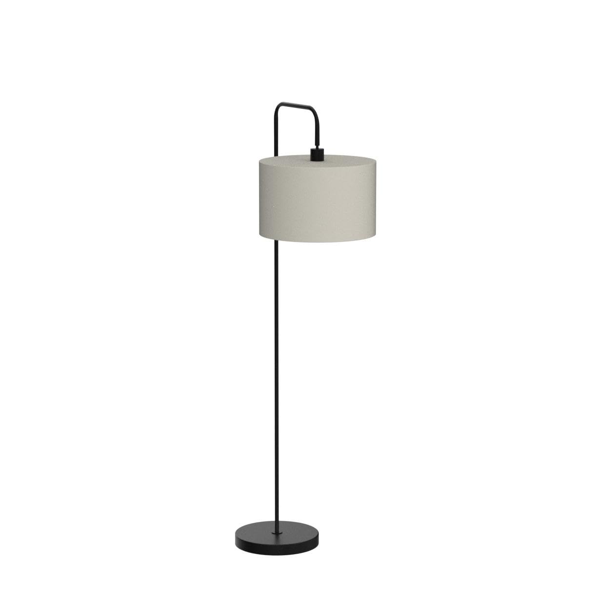 Brass Floor Lamp with White Shade for Modern Decor