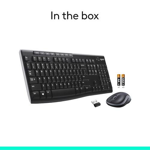 Logitech MK270 Wireless Keyboard and Mouse Combo for Easy Computing
