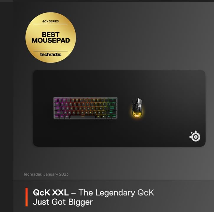 SteelSeries QcK Edge Gaming Mouse Pad Durable Smooth Surface