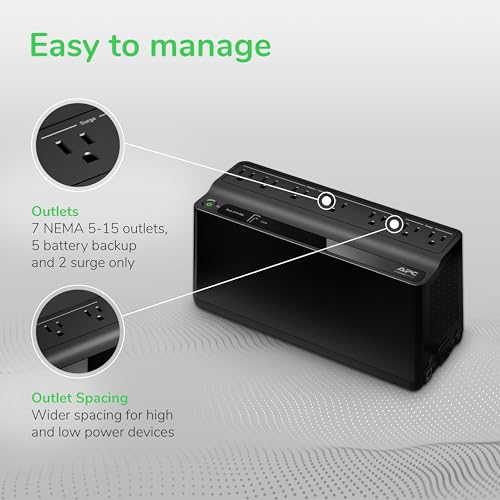 APC BE600M1 UPS Battery Backup For Reliable Power Supply