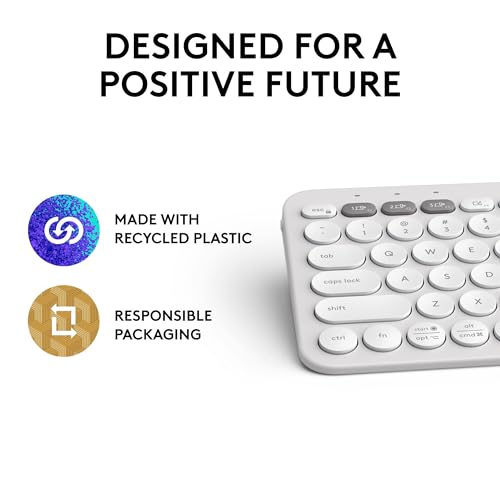 Logitech Pebble K380s Bluetooth Keyboard Slim Portable Design