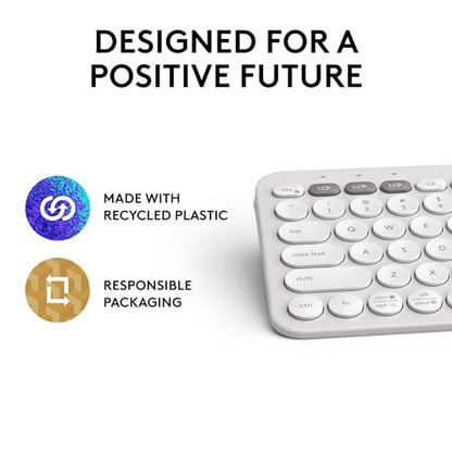 Logitech Pebble K380s Bluetooth Keyboard Slim Portable Design