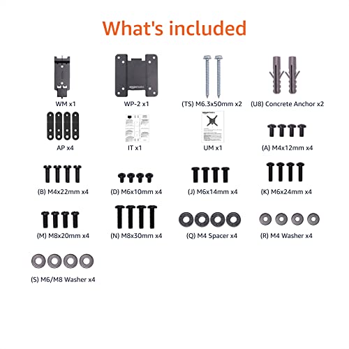 Amazon Basics Full Motion Wall Mount for 26 to 55 TVs Black