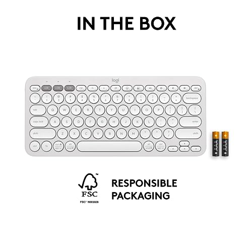 Logitech Pebble K380s Bluetooth Keyboard Slim Portable Design