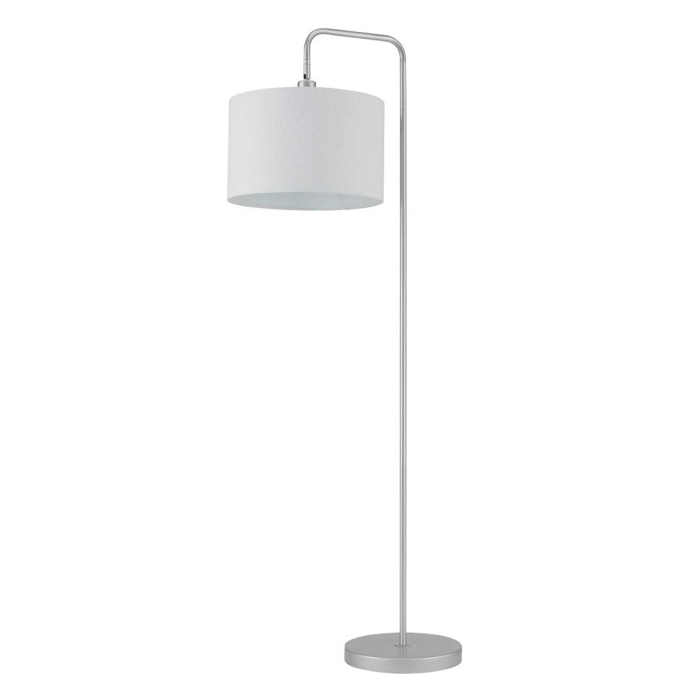 Brass Floor Lamp with White Shade for Modern Decor