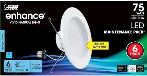 Energy Efficient LED Downlight Retrofit Kit with Adjustable Trim