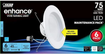 Energy Efficient LED Downlight Retrofit Kit with Adjustable Trim