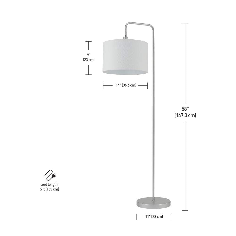 Brass Floor Lamp with White Shade for Modern Decor