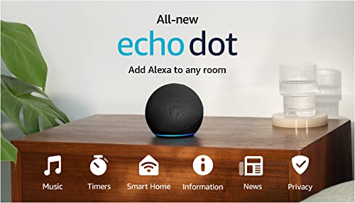 Echo Dot Smart Speaker With Rich Sound In Charcoal Plus