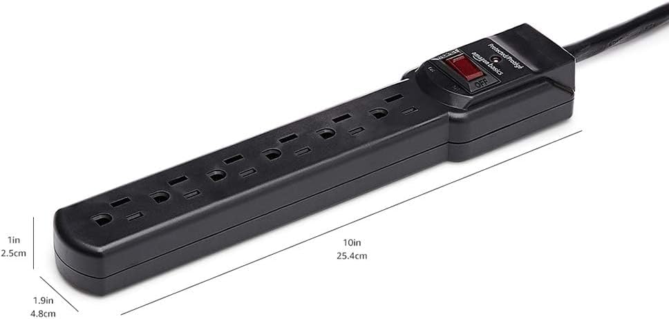 Amazon Basics Two Pack Surge Protector Power Strip 200J