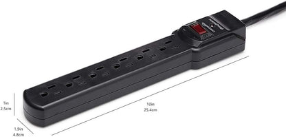 Amazon Basics Two Pack Surge Protector Power Strip 200J