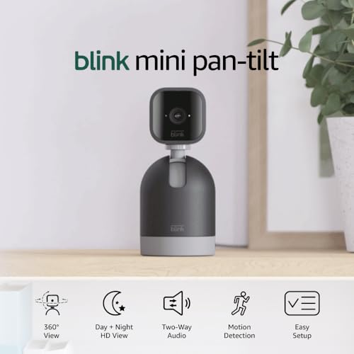 Blink Mini Pan Tilt Camera with 360 Degree Coverage