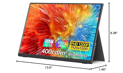 MNN 15.6 Inch Portable Monitor FHD 1080P IPS USB C HDMI