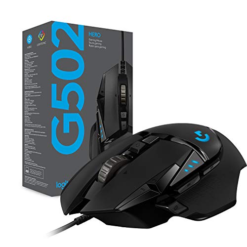Logitech G502 HERO Wired Gaming Mouse with Adjustable Weights