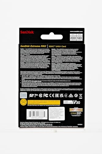 SanDisk 256GB Extreme PRO SD Card for Fast 4K Transfers