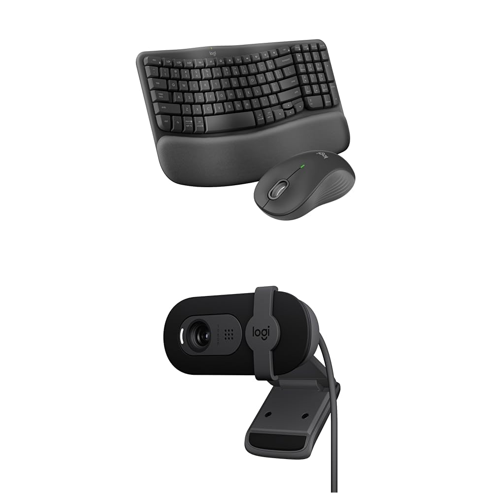 Logitech Wave Keys Wireless Ergonomic Keyboard for Comfort