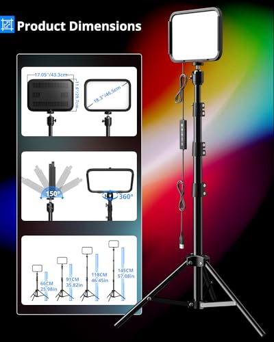 Dimmable LED Video Light Kit for Enhanced Shooting