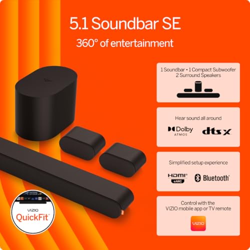 VIZIO 5.1 Surround Soundbar with Immersive Dolby Atmos